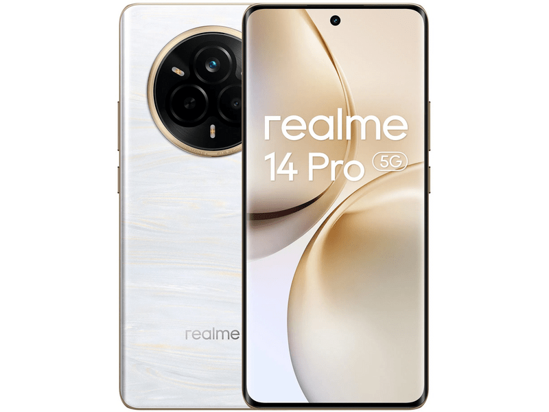 Realme 14 Pro 5G 8/256GB pametni telefon, biserno bijela boja