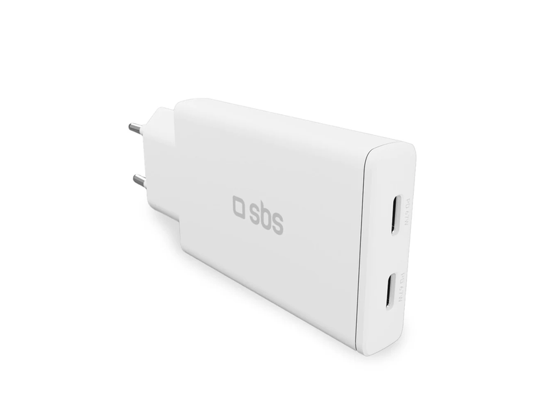 SBS ExtraSlim GaN PD 67W USB-C punjač, bijeli (TETRGAN2C70SLIM)