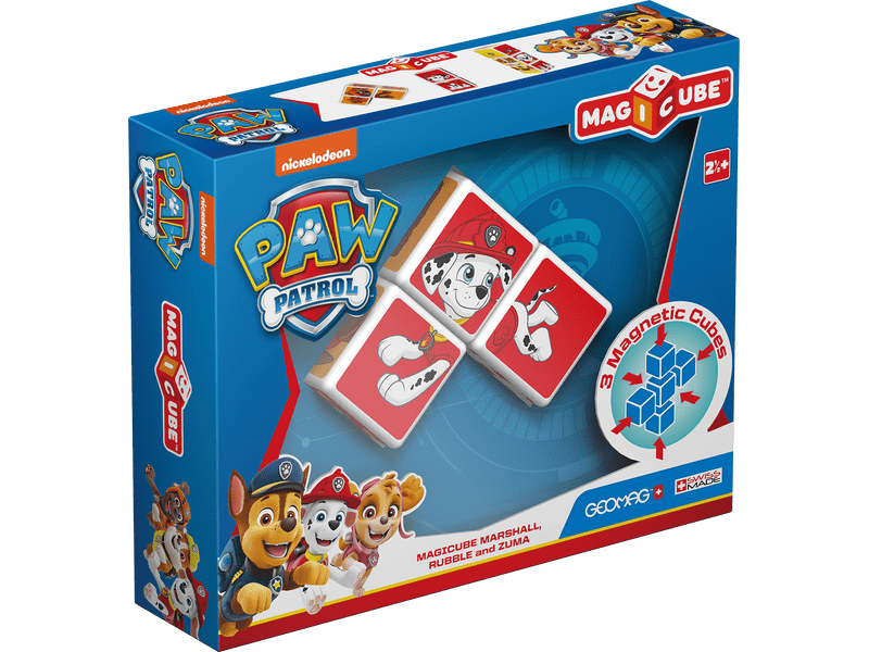 Geomag Magicube Mancs Őrjárat mágneses építőszett, Marshall/ Rubble/ Zuma (20GMG00078)