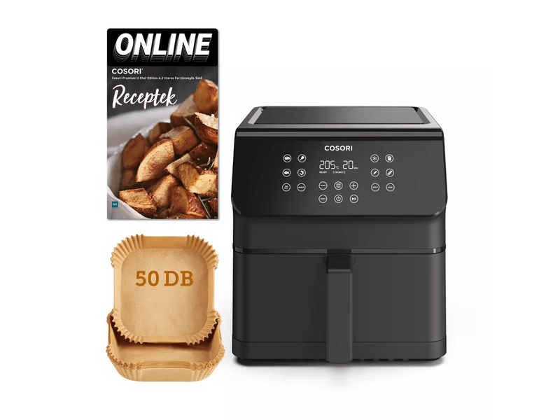 Premium 2,airfryer,fekete,6,2L