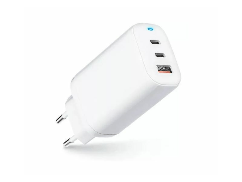 Hálózati töltő 65W PD,USBC,USB,fehér