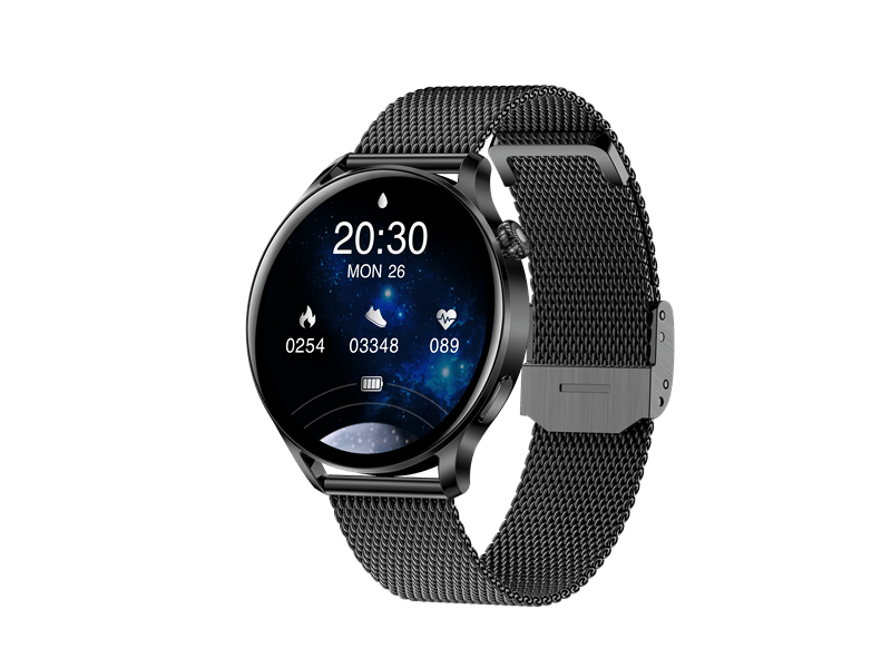 Garett Lady Elegance RT Okosóra, fekete, acél szíj