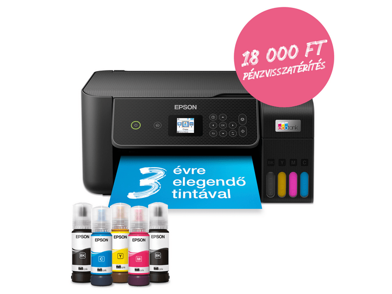 Epson L3280 színes MFP, WiFi, 8100/6500 oldal tintával