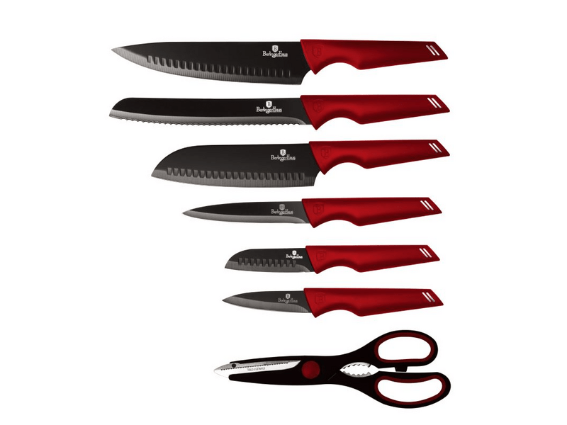 Berlinger BH-2599 7 részes késkészlet, Burgundy