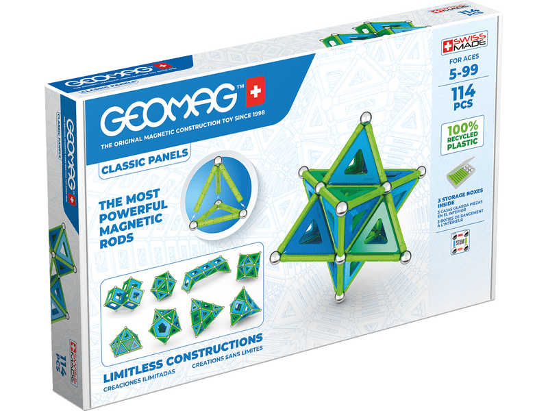 Geomag Green Line Classic Panel Mágneses építőjáték, 114 db (20GMG00473)