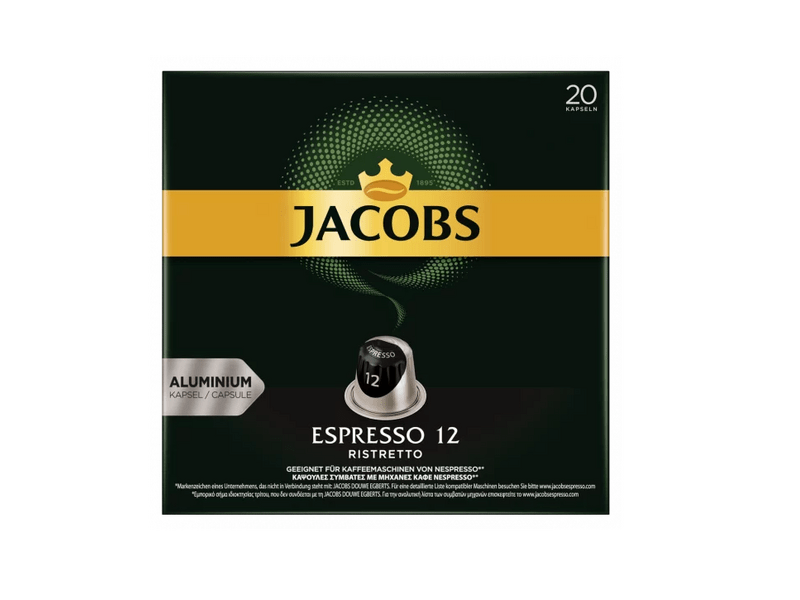 Jacobs Espresso 12 Ristretto Kávékapszula, 20 db
