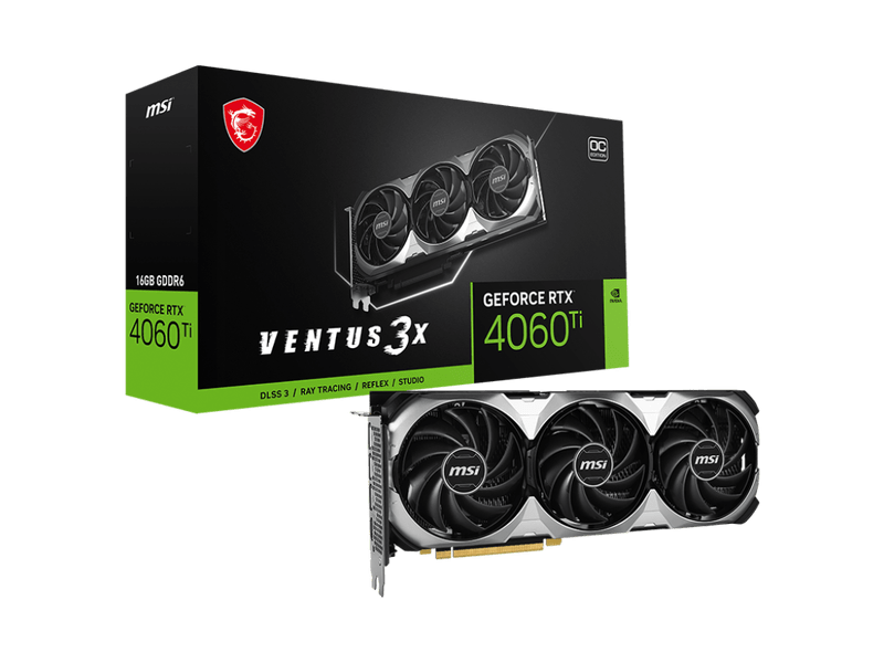 MSI GeForce RTX™ 4060 Ti VENTUS 3X 16G OC Videókártya