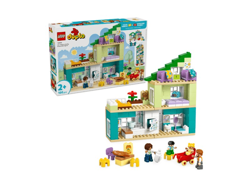 LEGO® DUPLO® Town 3 az 1-ben modern családi ház figurákkal (10470)