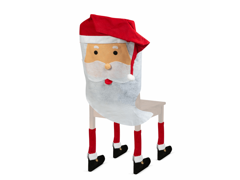 Karácsonyi székdekor lábbal Mikulás