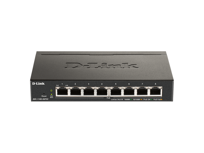 D-Link DGS-1100-08PV2/E 8 portos PoE Switch