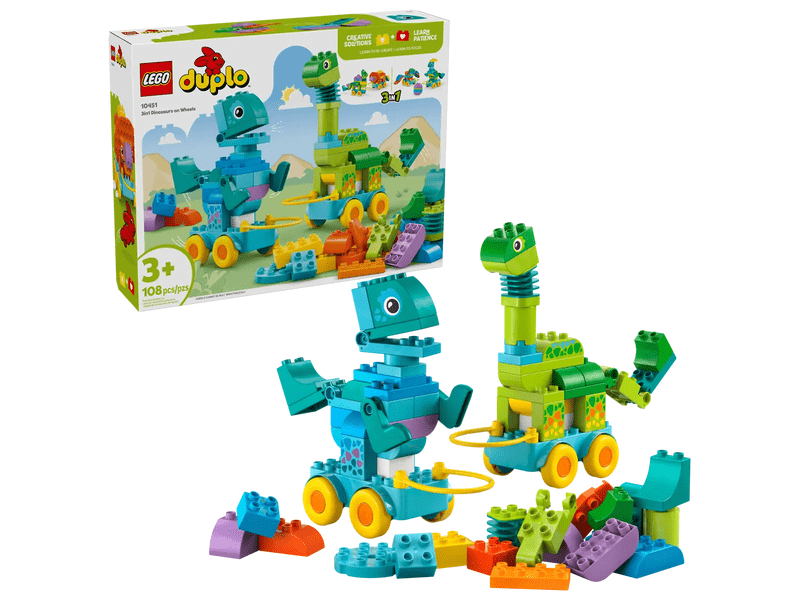 LEGO® DUPLO® City Adventures 3 u 1 Dinosauri na kotrljanju (10451)