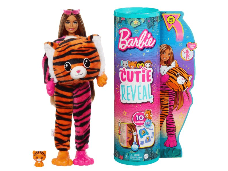 Barbie Cutie Reveal: Meglepetés baba, 4. széria - Tigris (HKP99)
