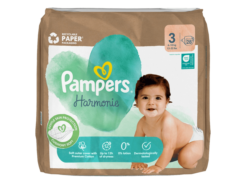 Pampers Harmonie dječje pelene, veličina S3, 28 kom.