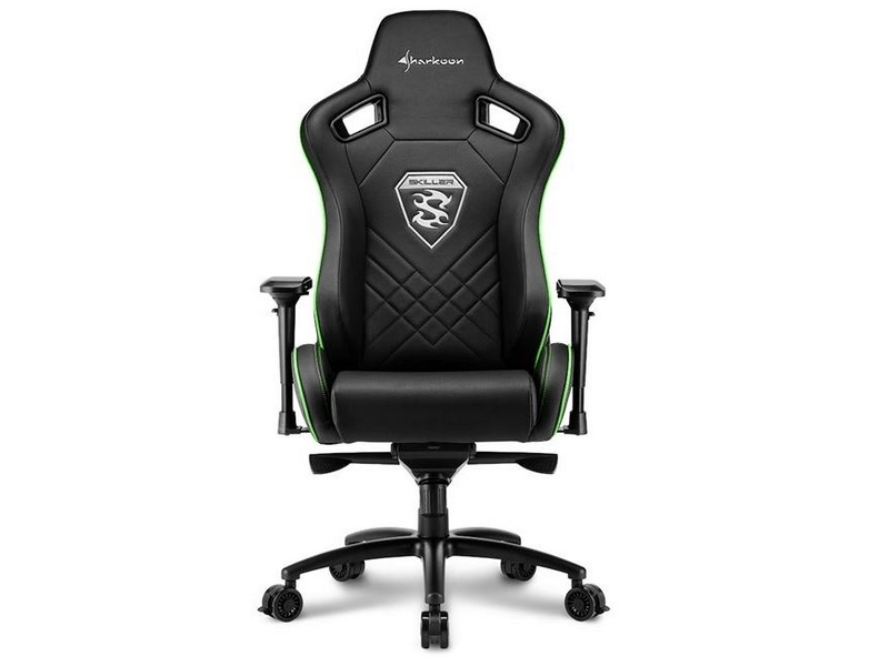 Sharkoon Skiller SGS4 Gamer szék, fekete/zöld