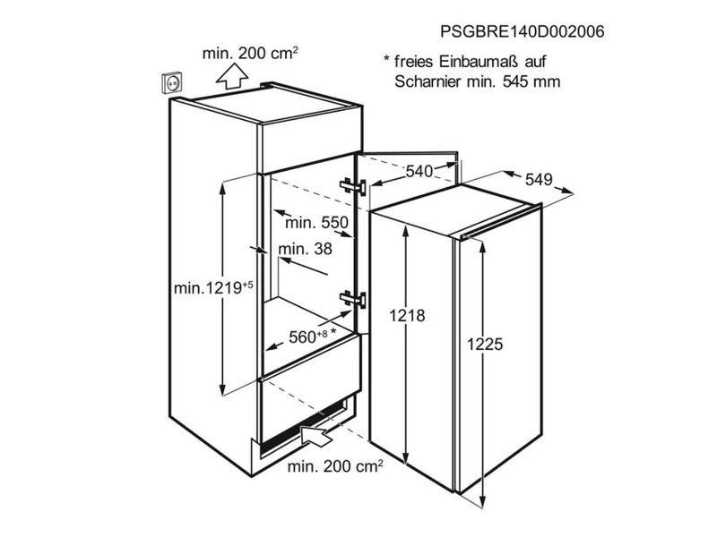 AEG SFB612F1AS Beépíthető hűtőszekrény