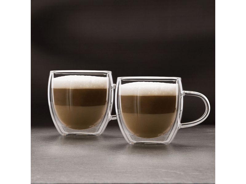 Vog & Arths 57176B Duplafalú cappuccino üvegpohár, 250 ml - 2 db