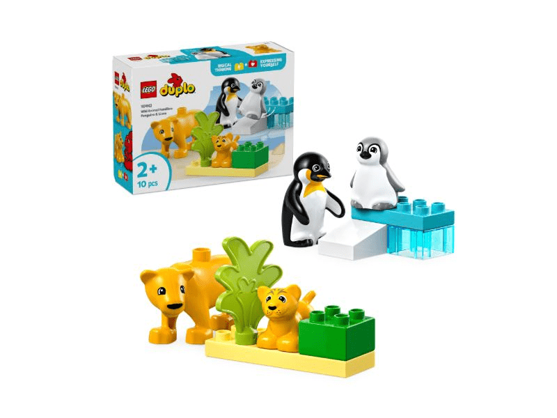 LEGO® DUPLO® Životinjske obitelji u divljini: Pingvini i lavovi (10442)