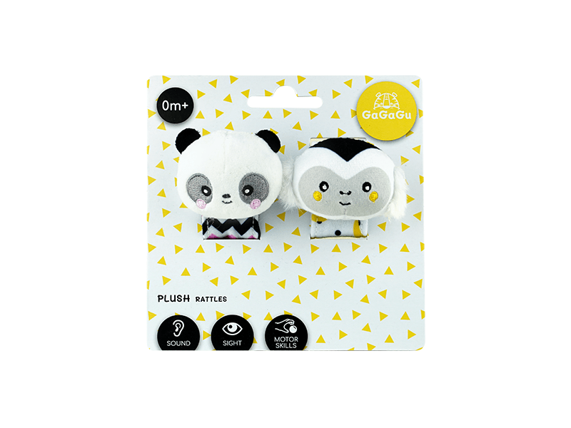 GaGaGu Dupla csörgő szett - Majom, panda (9784)