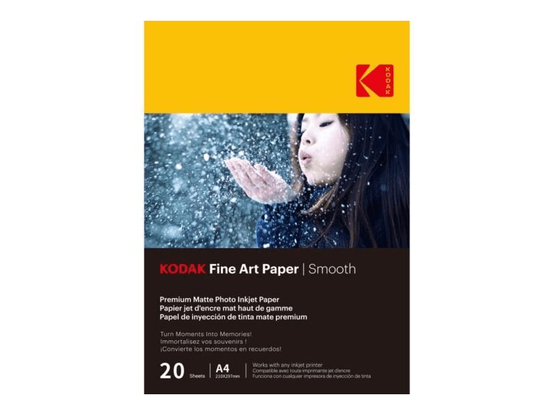 Kodak Fine Art Smooth fotópapír, 230 g, A4, 20 db (9891092)