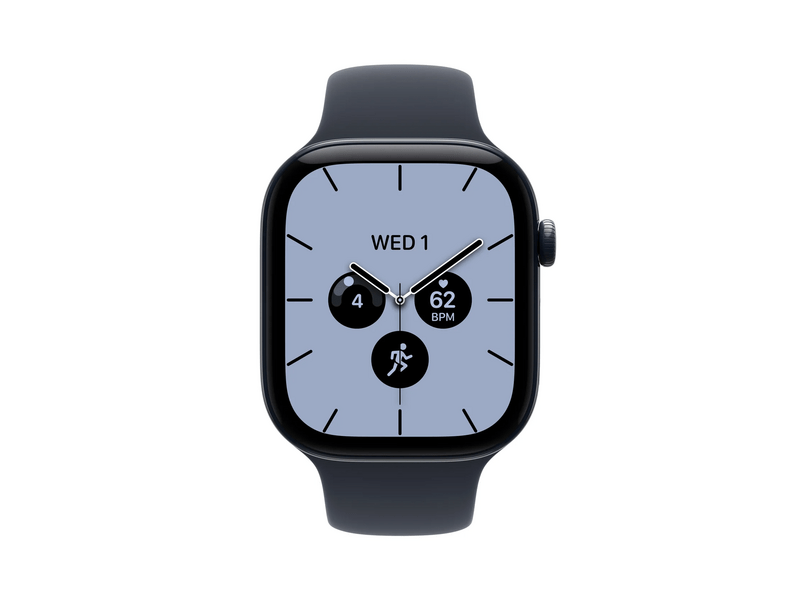 Apple Watch Series 12 GPS+Cellular, 46 mm éjszakakék kerámia tok, tengerészkék sportszíj, M/L (MJH44MP/A)