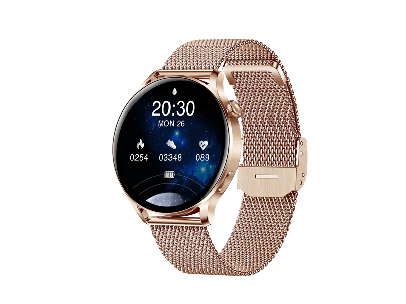 Garett Lady Elegance RT Okosóra, arany, acél szíj