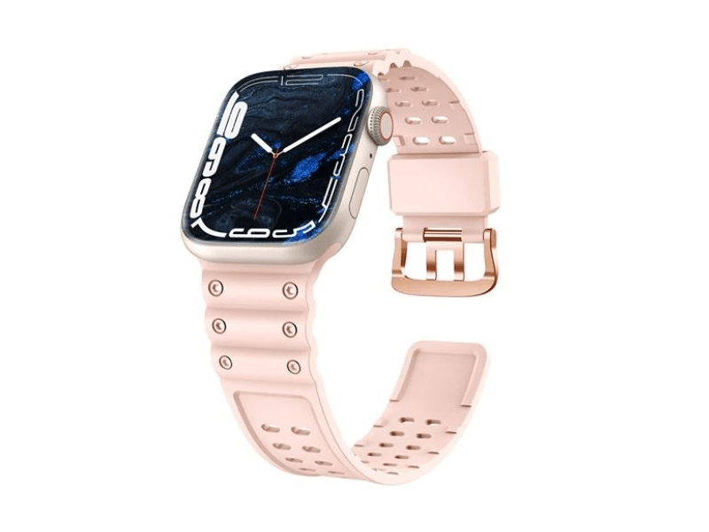 Gigapack Apple Watch Series Szilikon pótszíj, rózsaszín (146937)