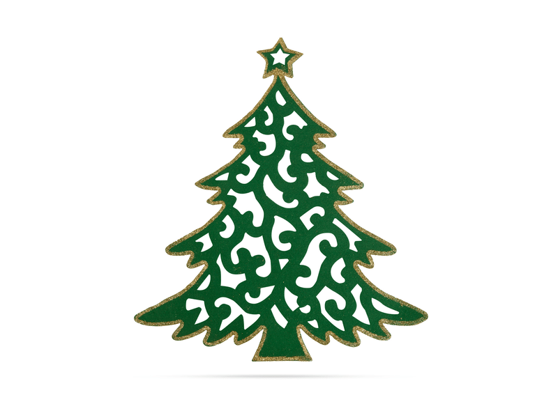 Karácsonyi dísz karácsonyfa zöld/arany
