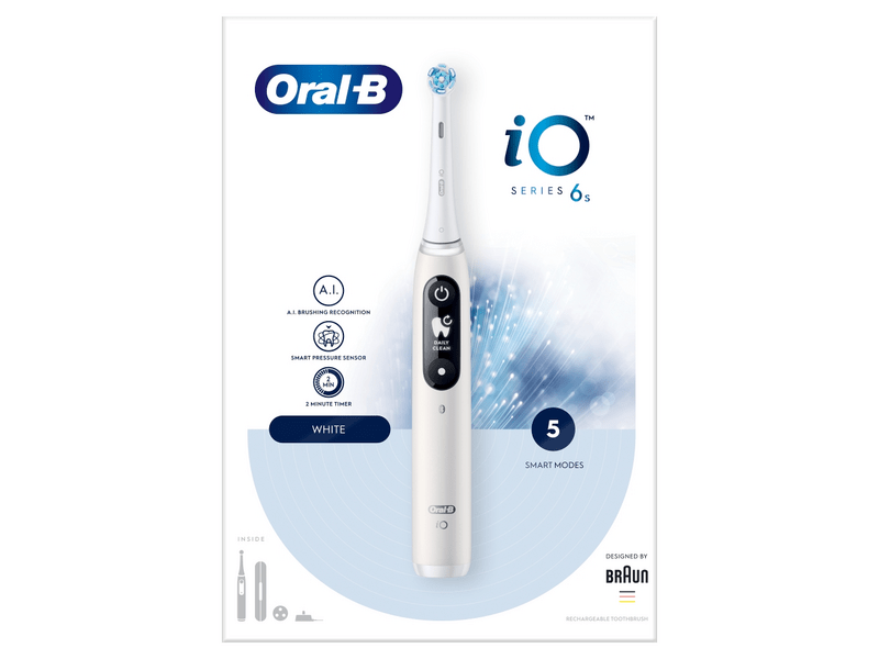 Oral-B iO 6s Elektromos fogkefe, fehér