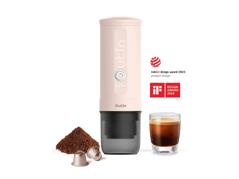 Outin Nano Akkus hordozható kávéfőző, rózsakvarc