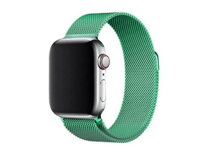 Gigapack Apple Watch Series/Ultra Milánói pótszíj, világoszöld (142734)