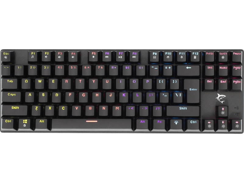 White Shark COMMANDOS Blue Switch US Gamer billentyűzet, fekete
