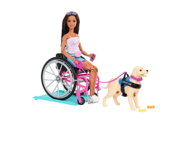 Barbie Kerekesszékes baba kutyussal (HJY85)