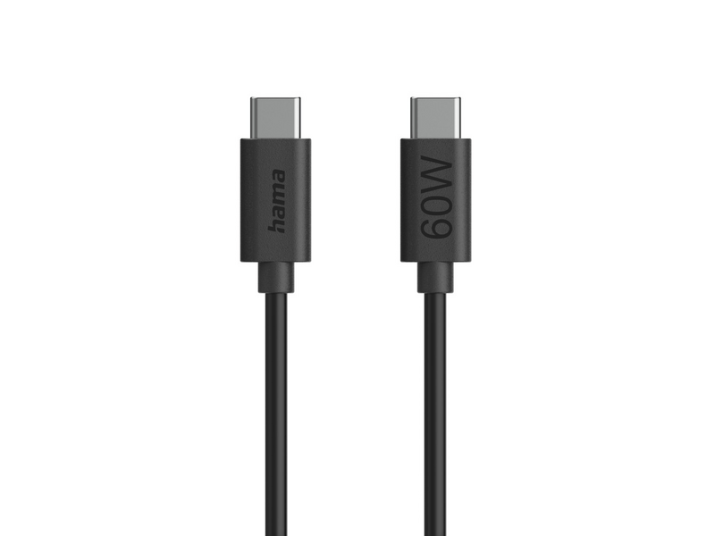 Hama USB Type-C 60W Adatkábel, 1.2 m (86446)