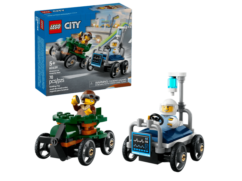 LEGO® City Zrakoplov vs. bolnički krevet, paket trkaćih automobila (60459)