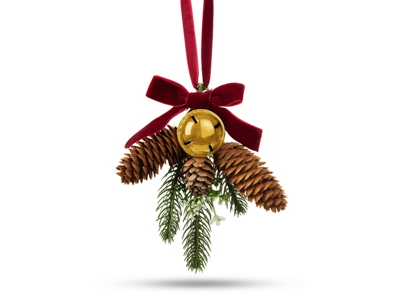 Family 58554A Karácsonyi ajtódekoráció, műfenyő tobozzal