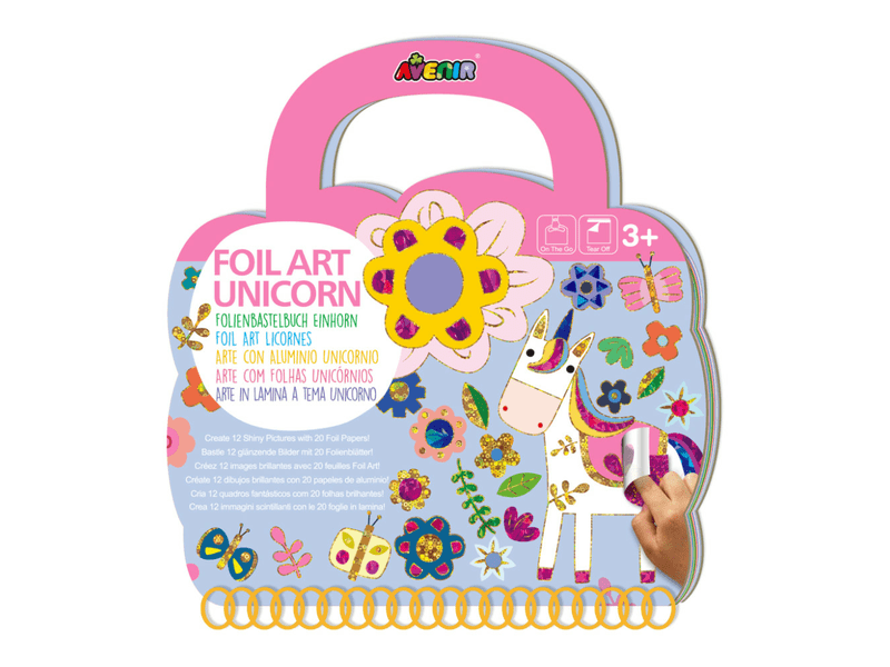 Avenir Foil tehnika knjiga s naljepnicama , jednorozi (CH231921)