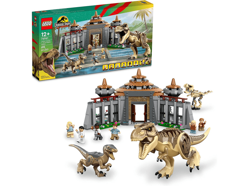LEGO® Jurassic Park Látogatóközpont: T-Rex és raptortámadás (76961)