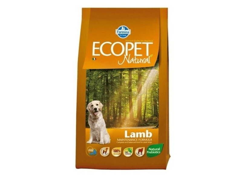 Ecopet Natural Lamb Eledel felnőtt kutyáknak, 2,5 kg