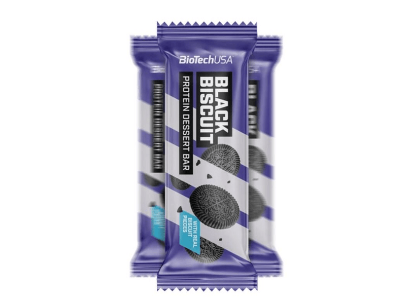 BioTech Protein Dessert Bar Black Biscuit fehérjeszelet, 50 g