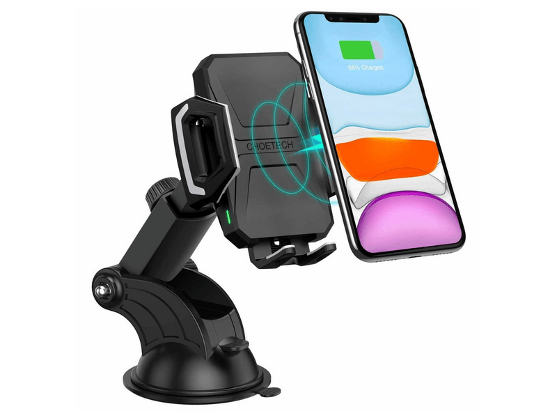 Choetech T521-F Autós telefontartó és 15W vezeték nélküli töltő