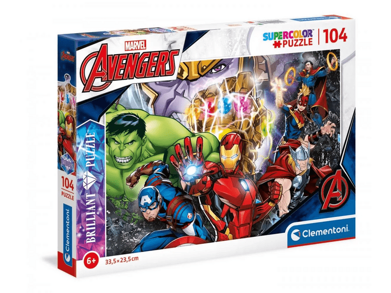Clementoni Marvel Avengers Brilliáns Puzzle, 104 db (20181)