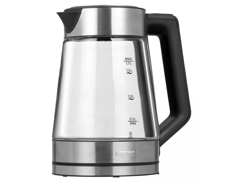 MPM MCZ-116 Vízforraló, üveg/rozsdamentes acél