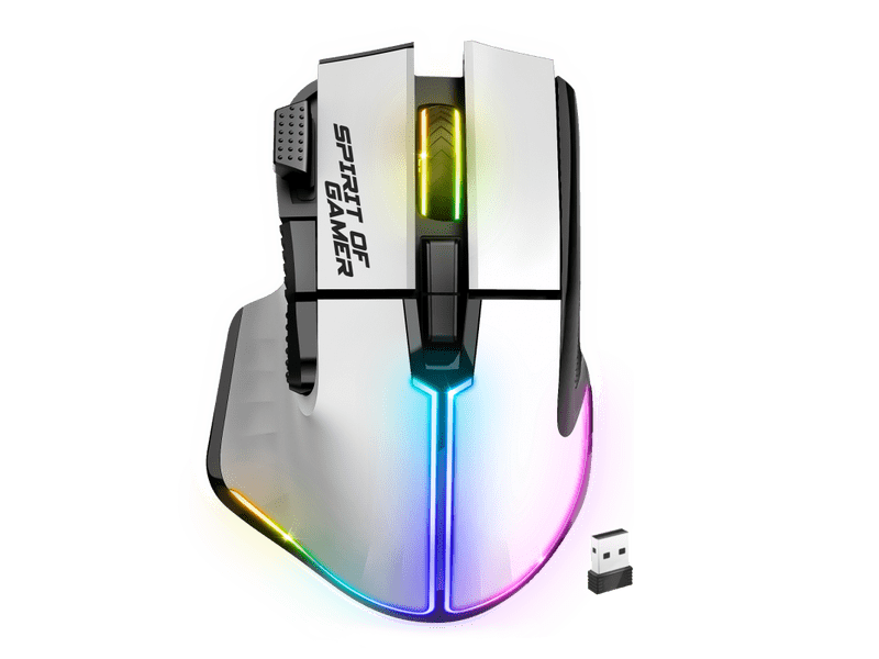 Spirit of Gamer Pro-M5 Vezeték nélküli gamer egér, fehér (S-PM5RFWT)