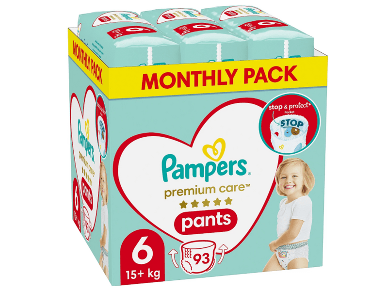 Pampers Premium Care nadrágpelenka, S6, 93 db