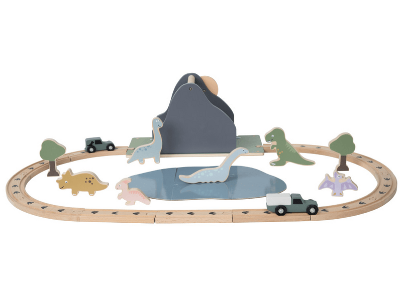 Jabadabado: A dinoszauruszok világa - Fa autópálya játékkészlet (W7252)