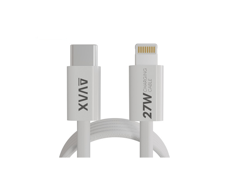 Avax CB611W Magnety 27W USB-C - Lightning gyorstöltő kábel, 1 m