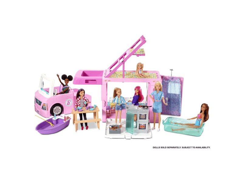 Barbie 3 az 1-ben Dreamcamper Luxus lakóautó szett (GHL93)