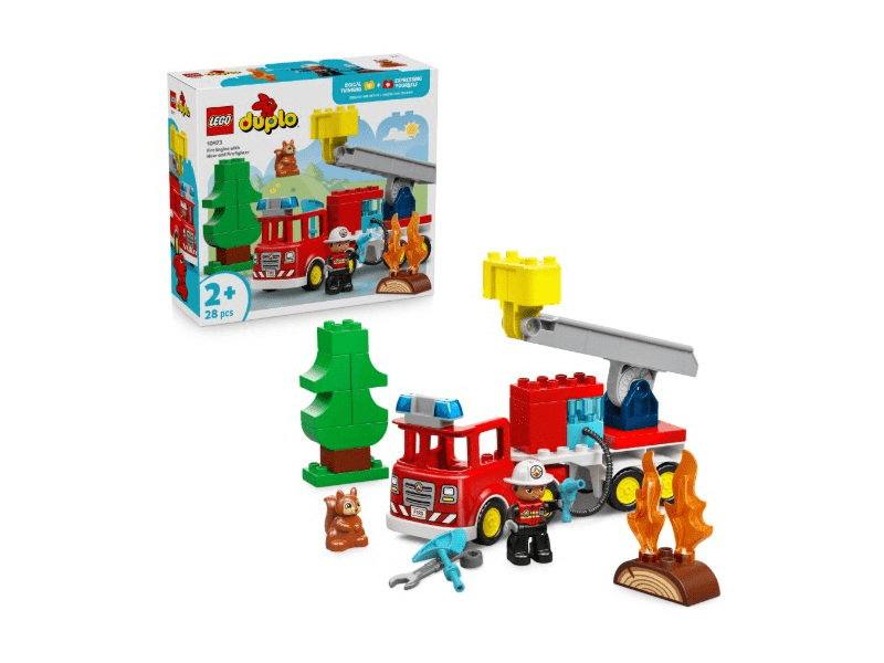 LEGO® DUPLO® Városi kalandok Tűzoltóautó tömlővel és tűzoltóval (10473)