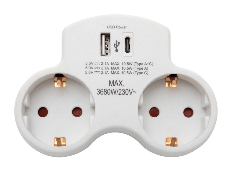 Home TPF2USBC Hálózati elosztó USB töltővel