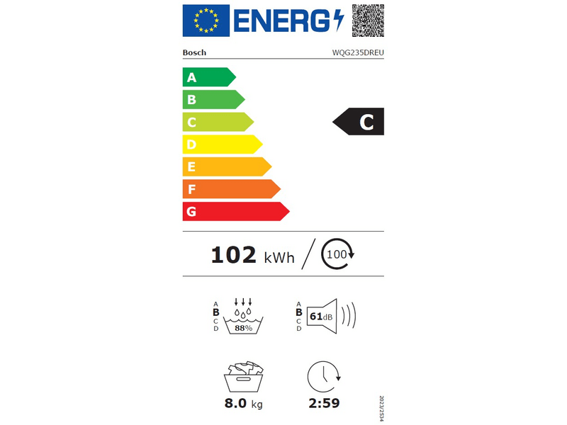 Bosch WQG235DREU Hőszivattyús szárítógép